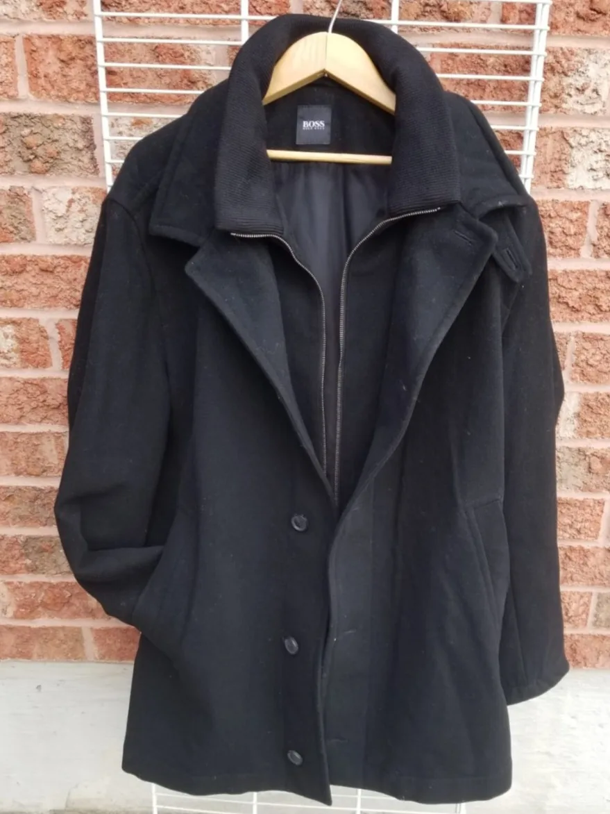 Hugo Boss Black Wool Blend Coat image indicator(3)