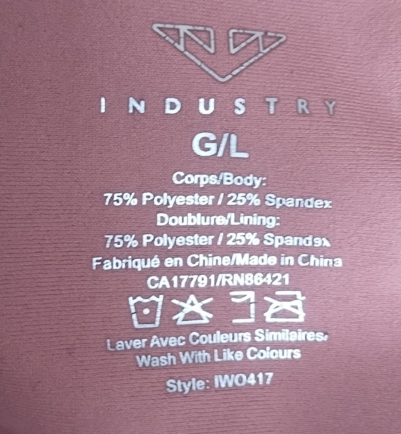 Industry Pink Bodysuit - Size Large - photo 5