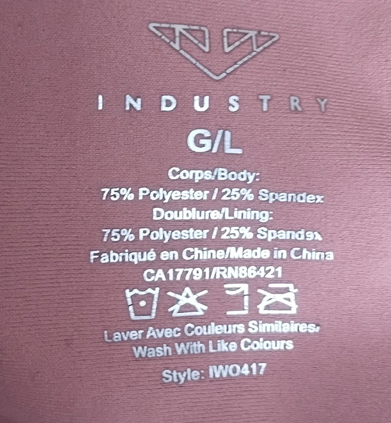 Industry Pink Bodysuit - Size Large image indicator(5)