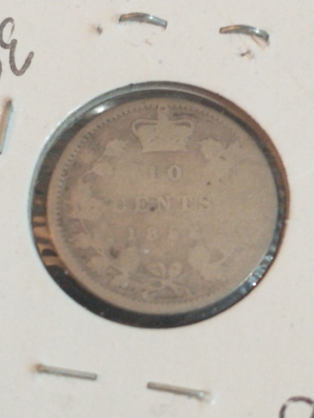 1858 Canada 10 cent Victoria .925 silver coin KM #3