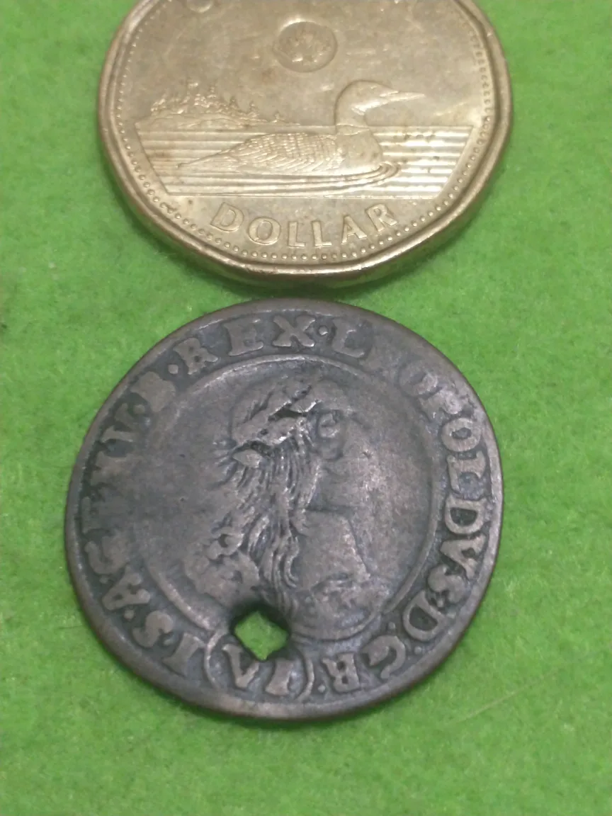 HOLED 1669 Hungary Leopold I Hogmouth silver 6 kreuzer image indicator(2)