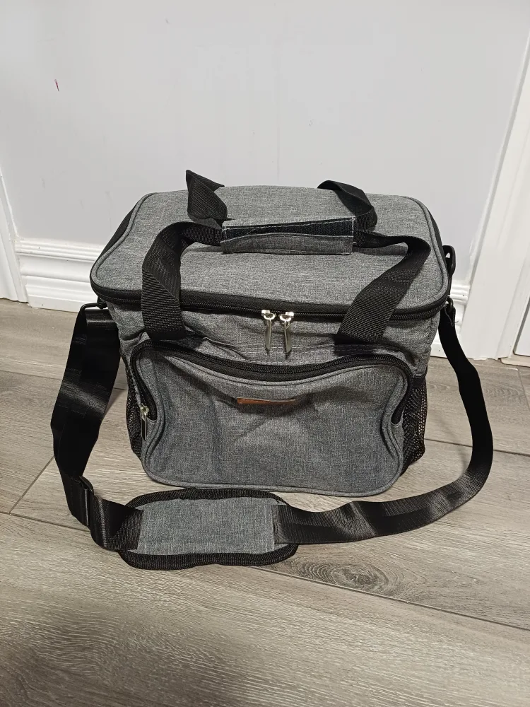 Grey Insulated Lunch Bag with Shoulder Strap image indicator(2)