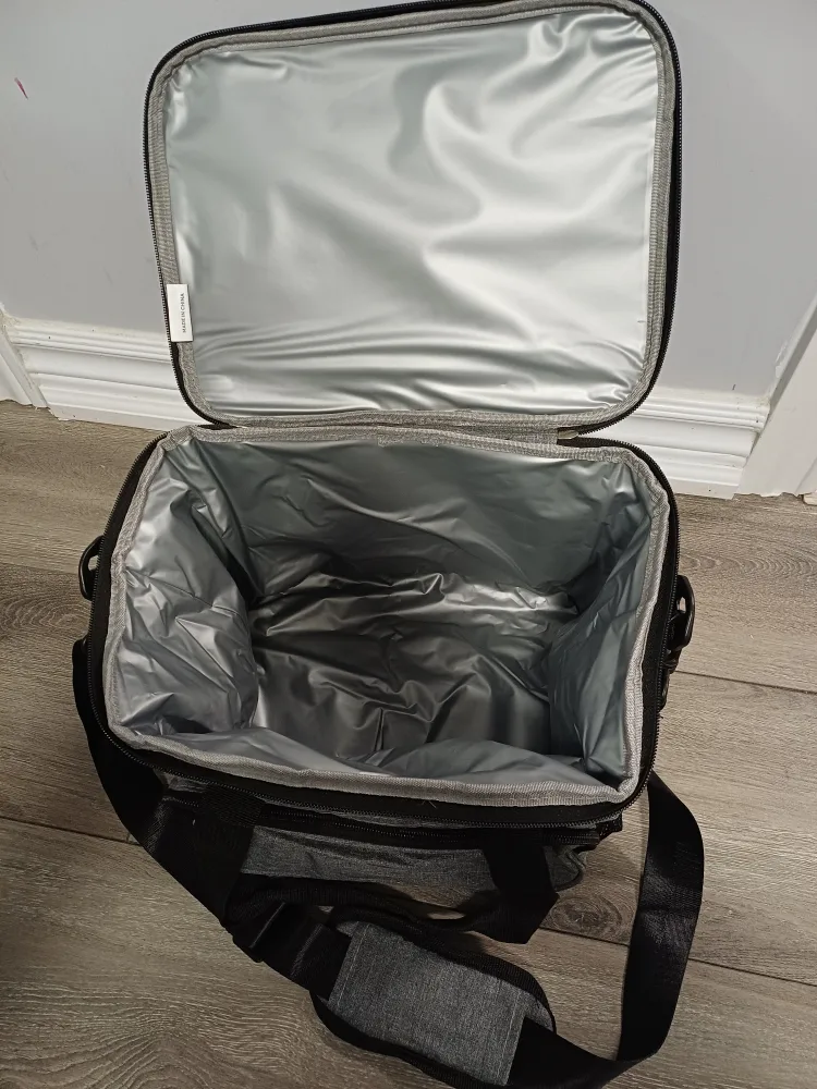 Grey Insulated Lunch Bag with Shoulder Strap image indicator(7)