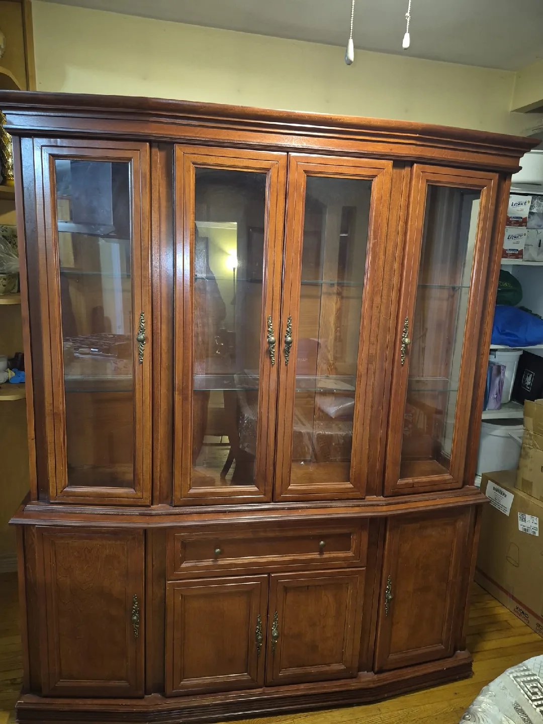 Solid Wood Display Cabinet