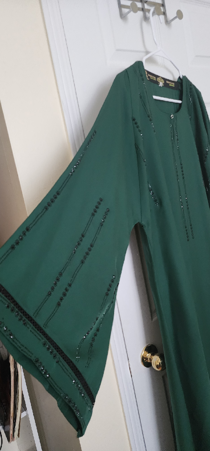 🌿 Elegant Dark Green Abaya – Size 56 – Made in Dubai 🌿 - photo 3