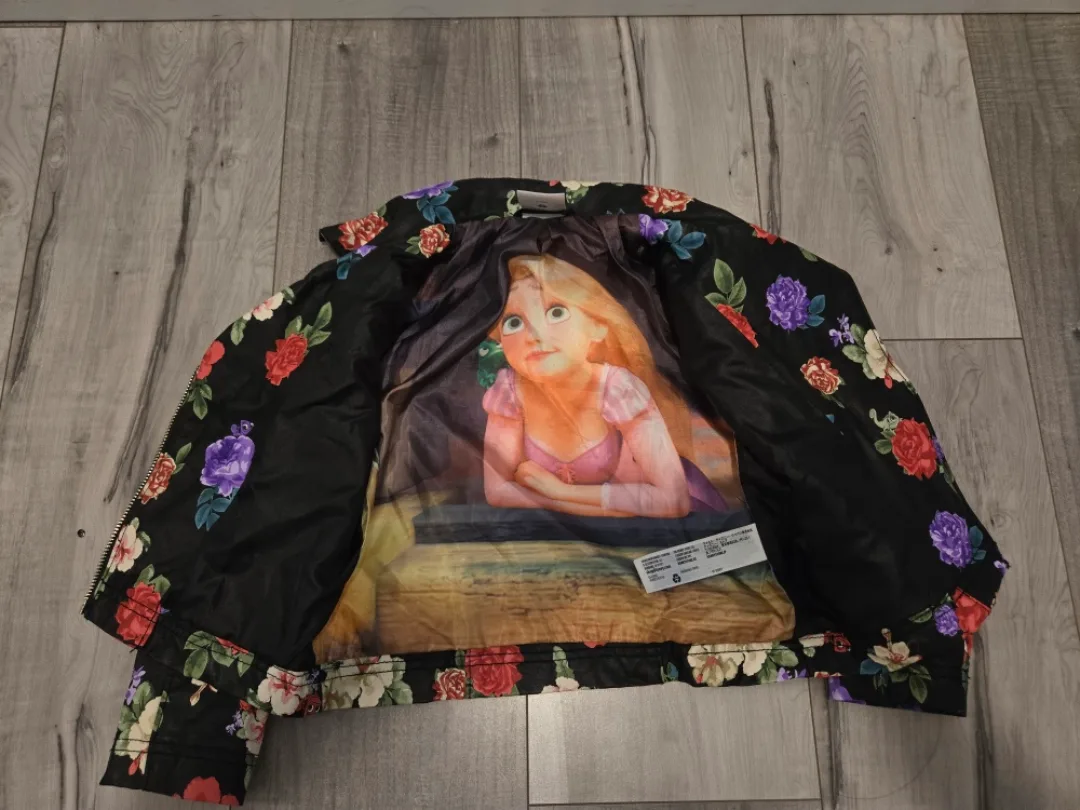 Disney Rapunzel Floral Leather Jacket 4Y image indicator(2)