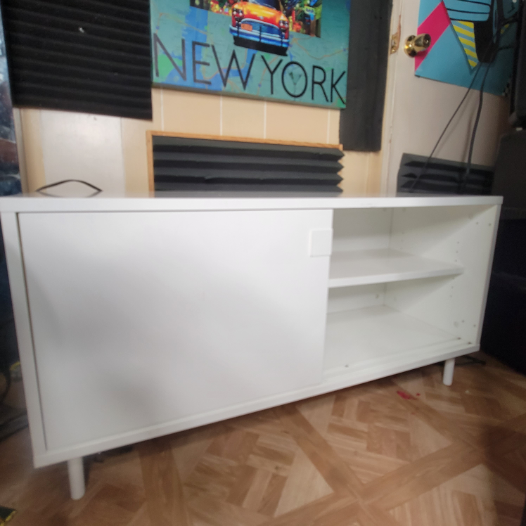 White Sliding 2 Door Cabinet