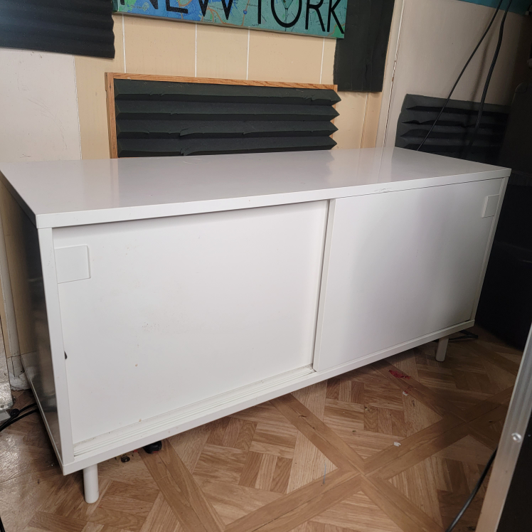 White Sliding 2 Door Cabinet - photo 2