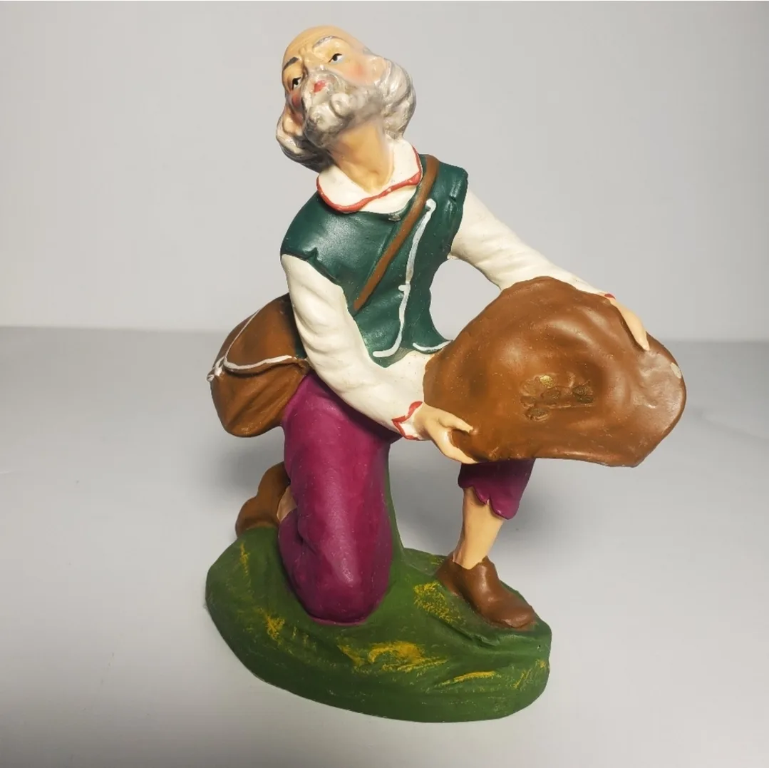 Vintage Antique Vintage Paper Mache 6” H Nativity Figure image indicator(2)