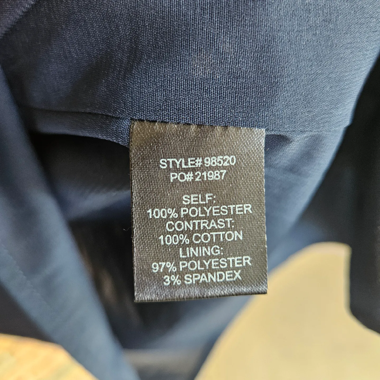 Skies Are Blue  V-Neck Lacey  Shift Dress Navy Blue Size M image indicator(5)