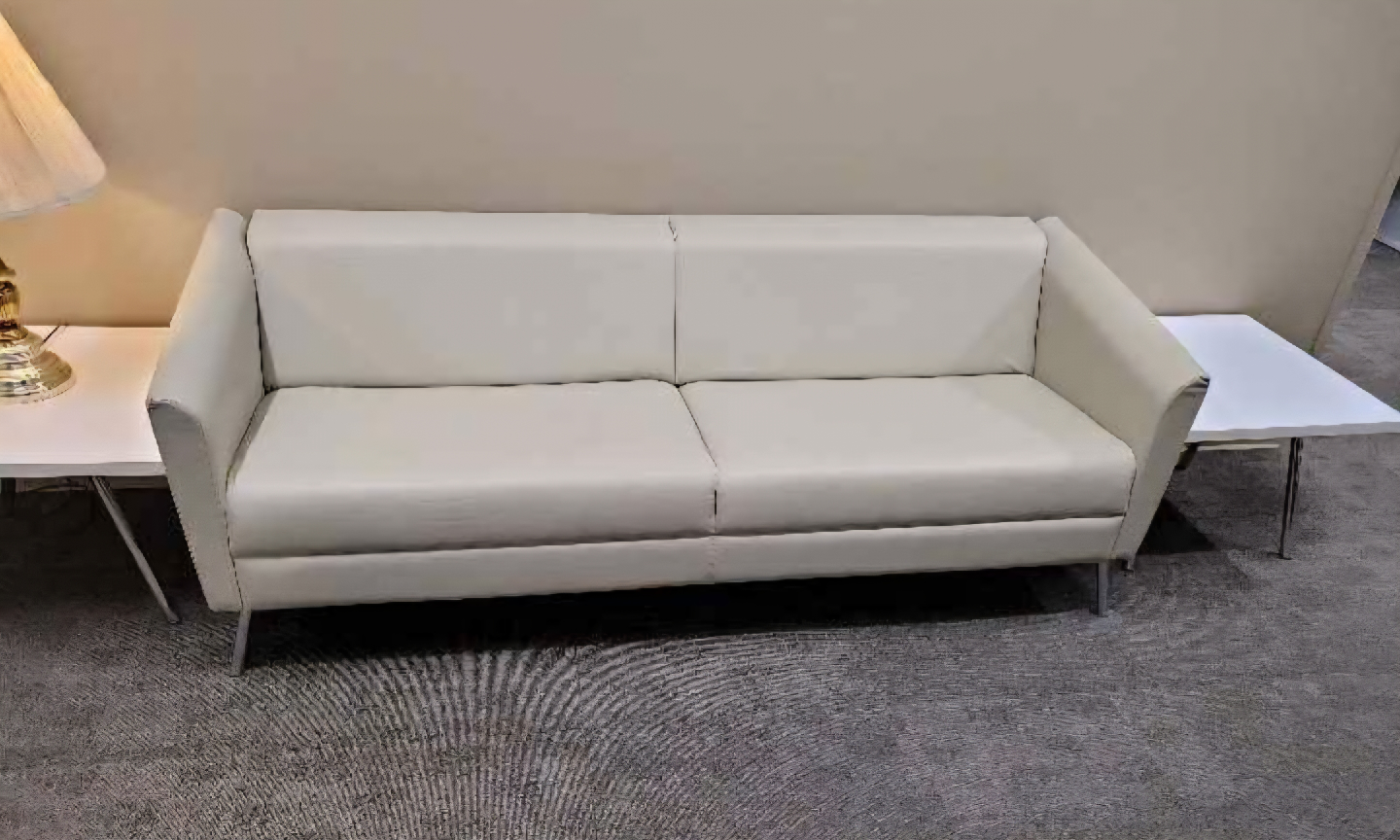 Cream Loveseat Sofa - photo 2