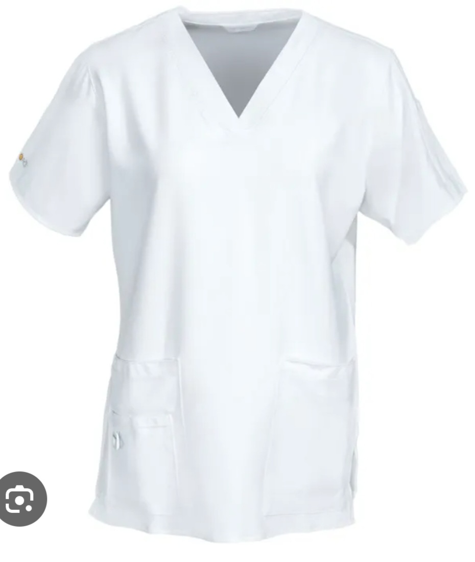 White WonderWink Women's V-Neck Scrub Top - photo 4