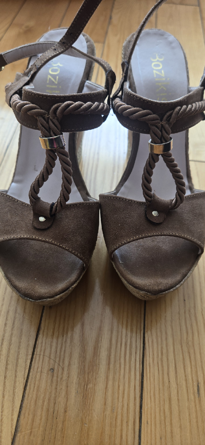 Brown Wedge Sandals