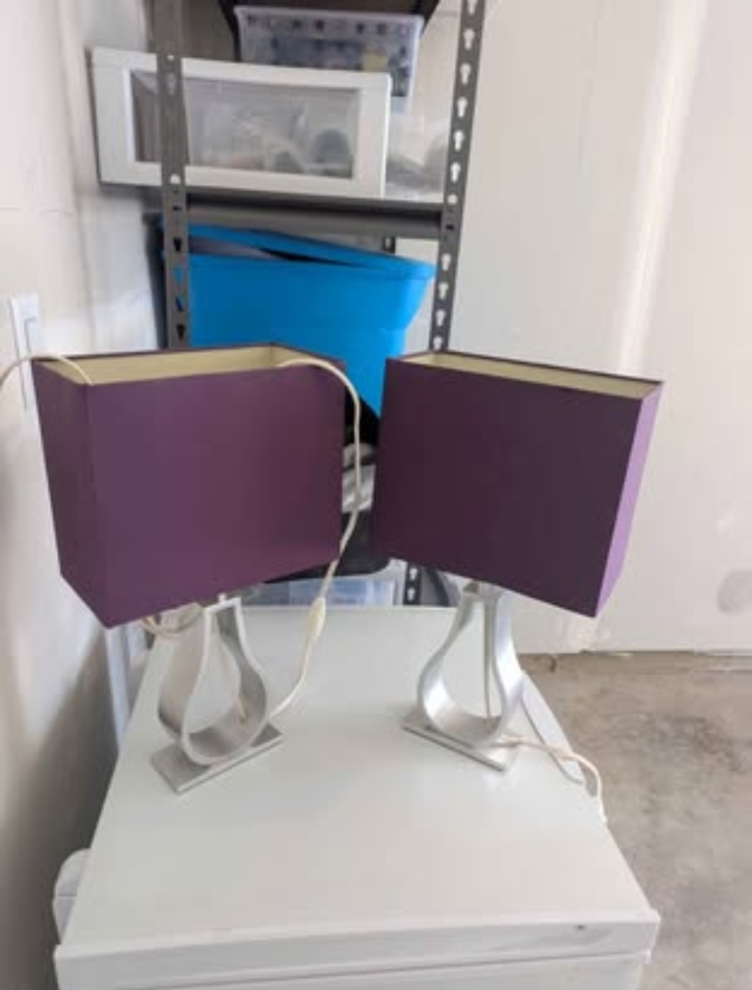 Pair of Purple Lamps
