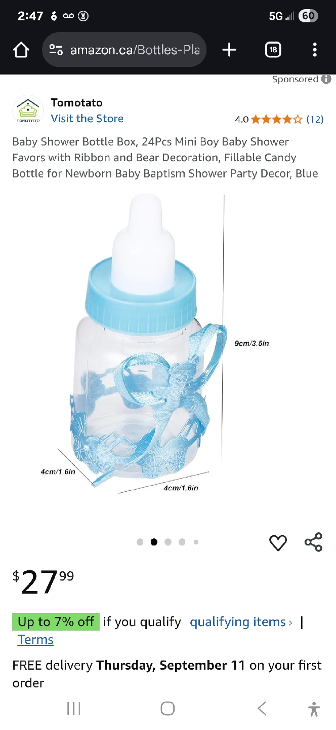 Tomotato Baby Shower Bottle Favors - 24pk - photo 4