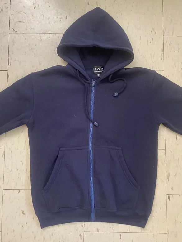 Navy Blue Zip-Up Hoodie - Size S thumbnail