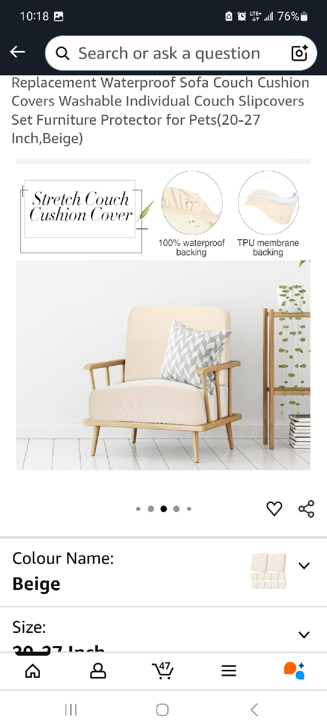 Newwiee Beige Sofa Cushion Covers (20-27 Inch) - photo 4