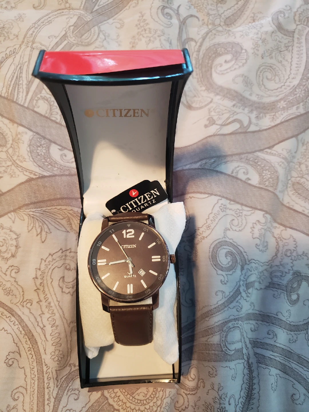 Citizen Quartz Brown Leather Band Watch - photo 2