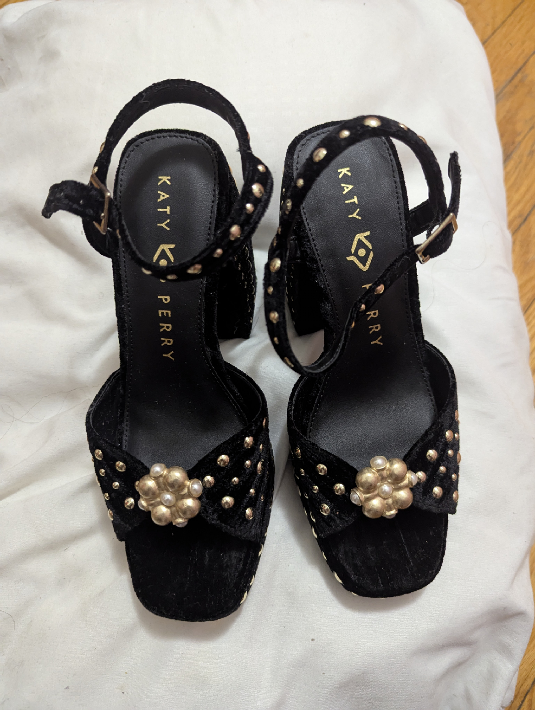 Katy Perry Black Velvet Heels