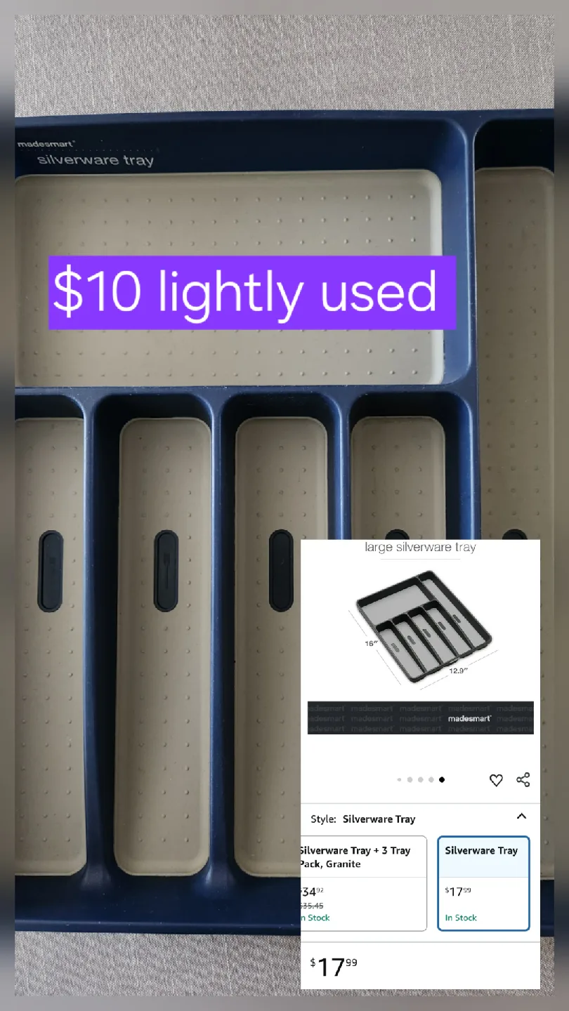 Madesmart Silverware Tray & Cake Carrier & Bed Desk image indicator(3)