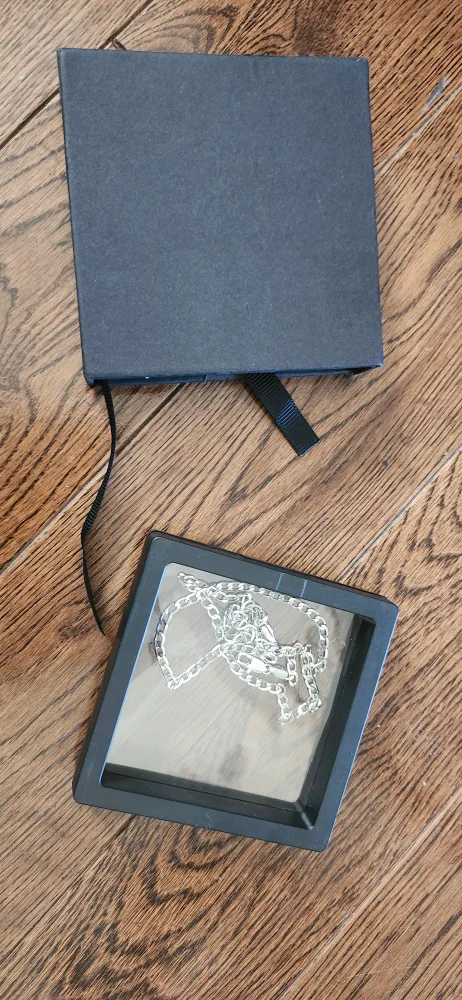 Silver Chain Necklace with Box🥕 thumbnail