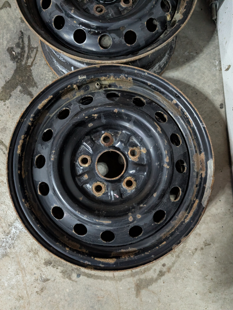 (2)-15 Inch Steel Rims 5x114.3