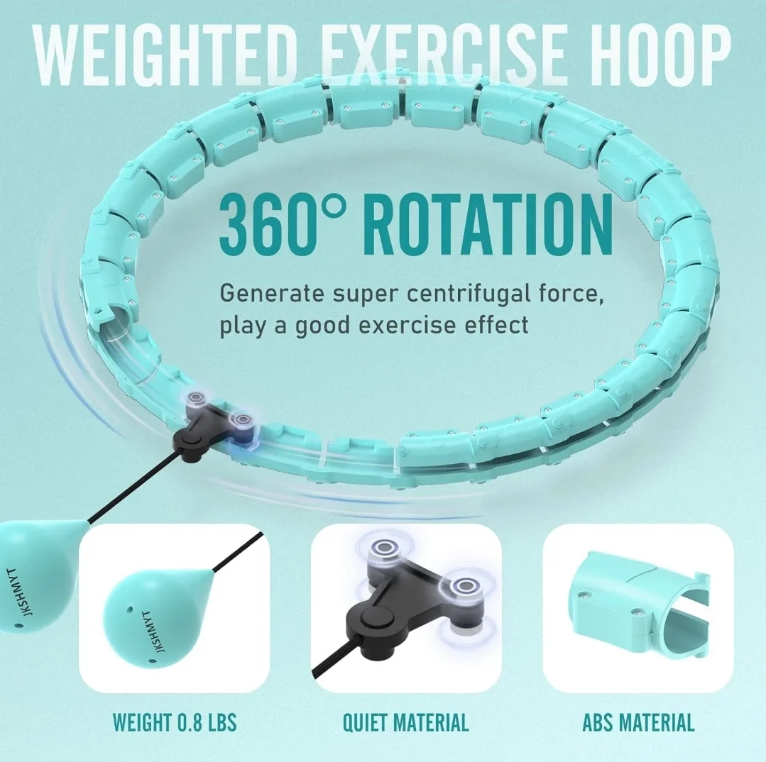 Weighted Hula Hoop - 47 inch, Cyan image indicator(8)
