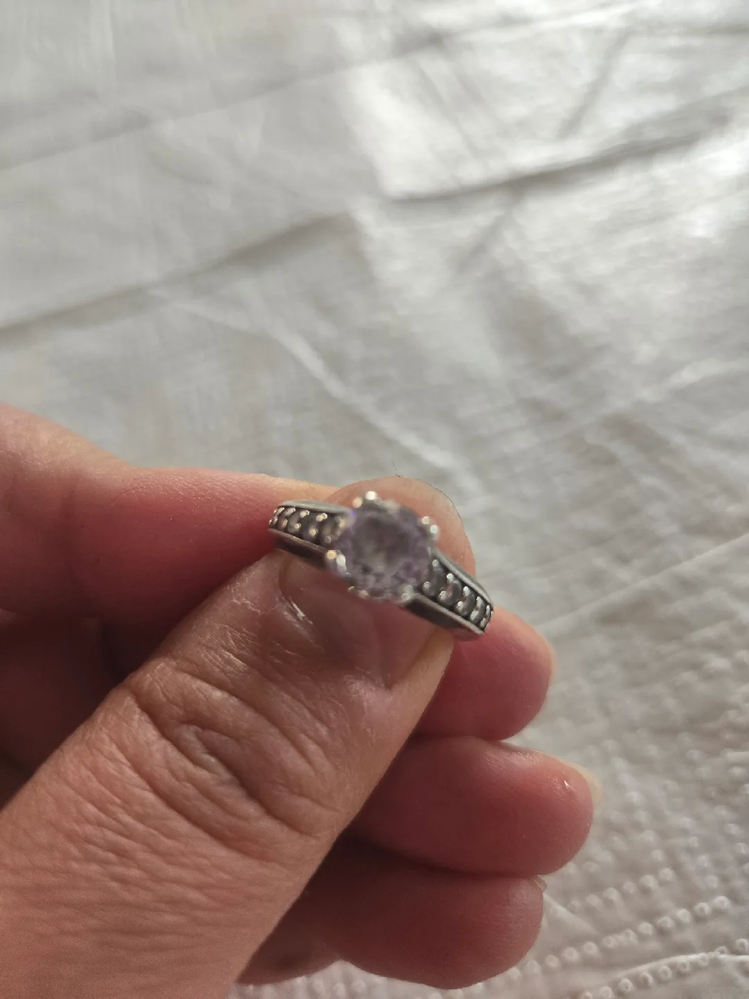 Silver Ring with CZ Stones thumbnail