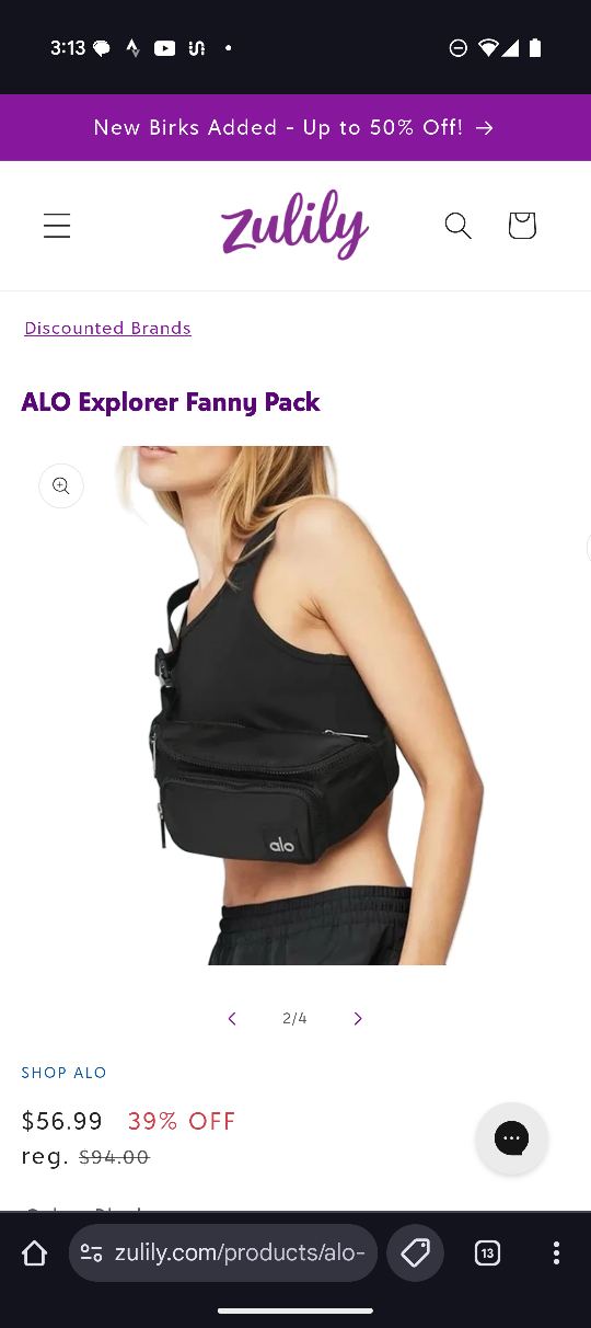ALO Explorer Fanny Pack - Black - photo 2