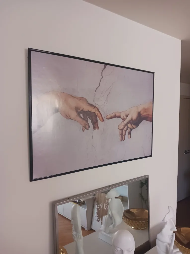 🔥Creation of Adam Large Framed Print with Plastic Cover image indicator(2)