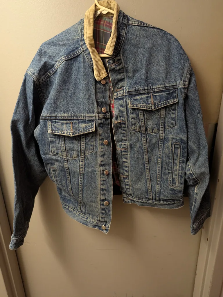The Disney Store Denim Jacket with Plaid Lining thumbnail