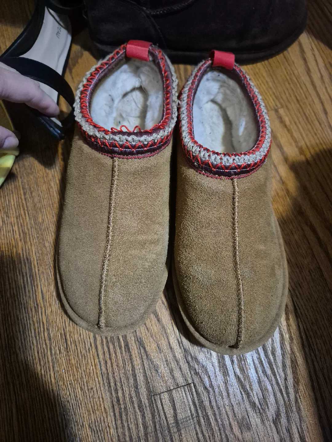 Brown Suede Slippers Size 8 thumbnail