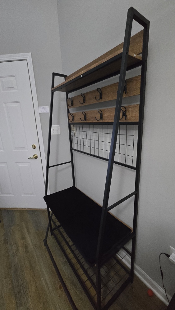 Hall Tree with Bench and shoe rack - photo 2