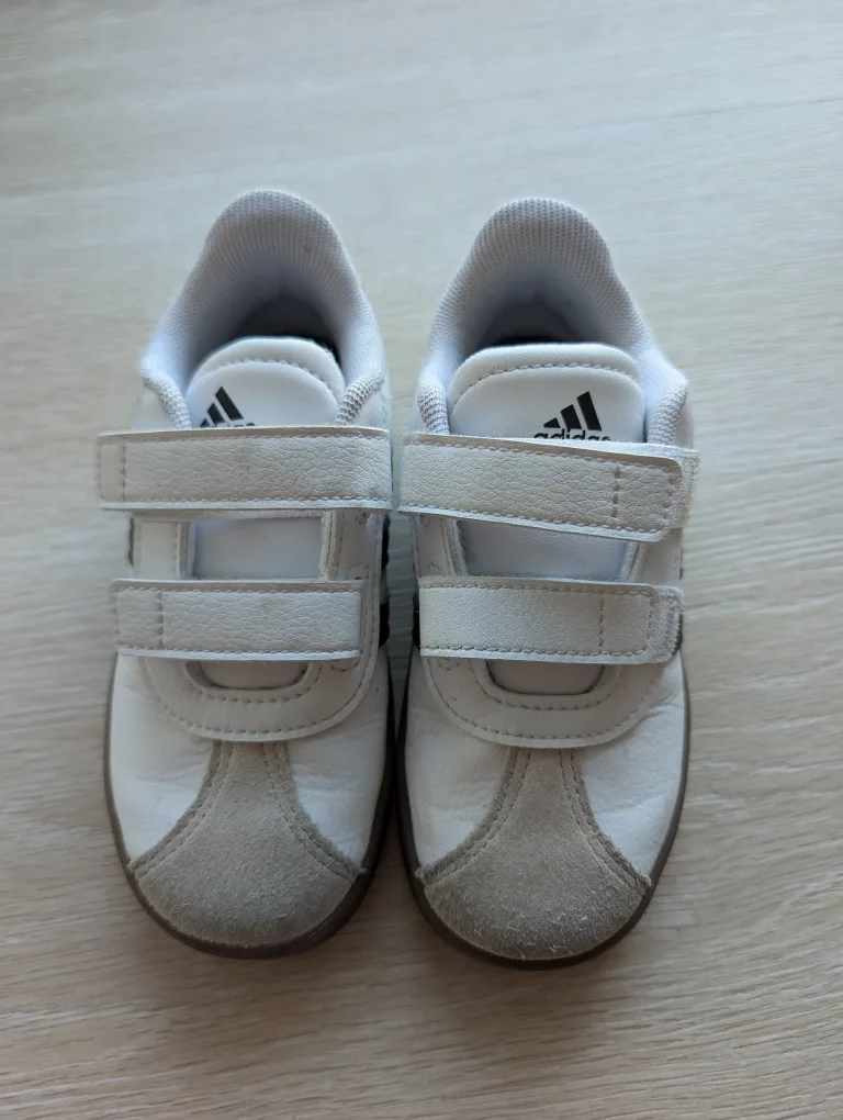 Adidas Kids White Sneakers - Size US 10K thumbnail