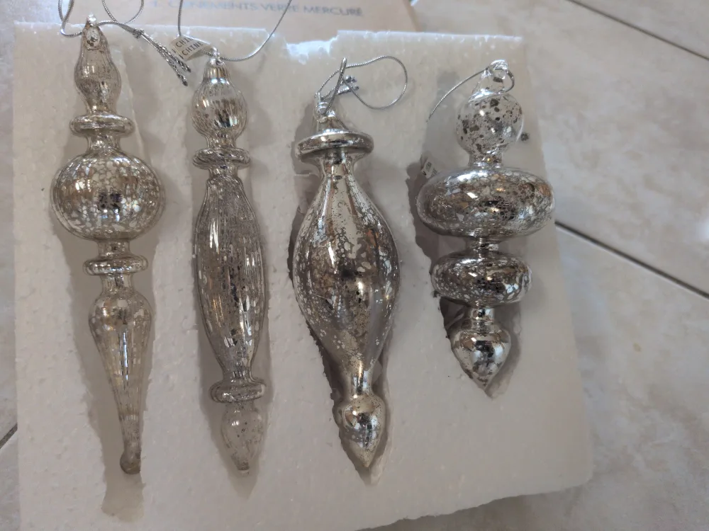 Avon Mercury Glass Ornaments (Set of 4) image indicator(3)