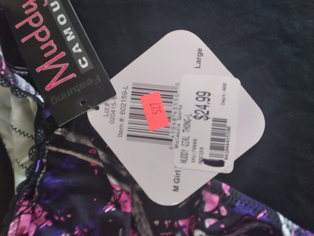 Muddy Girl Camouflage Thong - Size Large - photo 3
