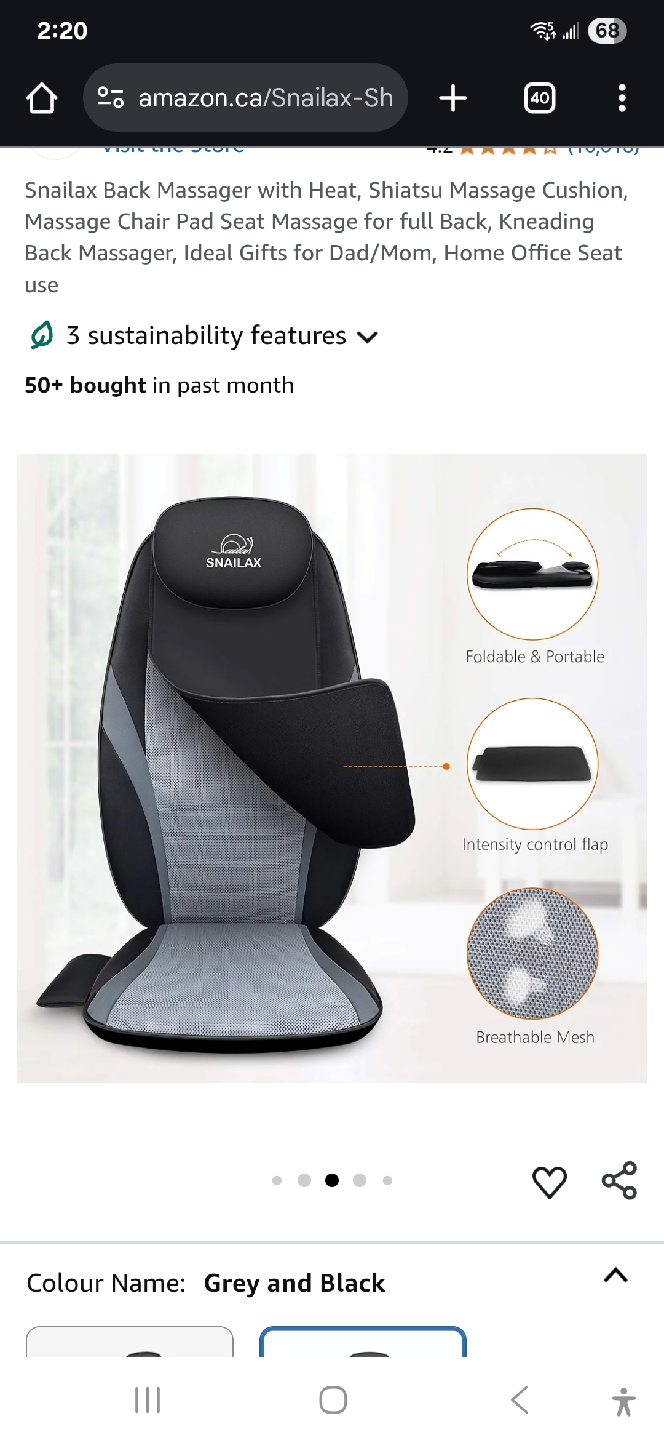 Snailax Back Massager with Heat - new - photo 2