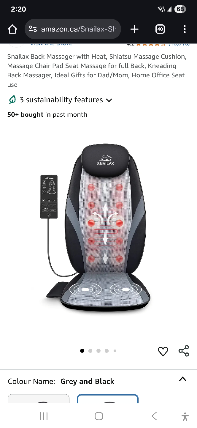 Snailax Back Massager with Heat - new - photo 4