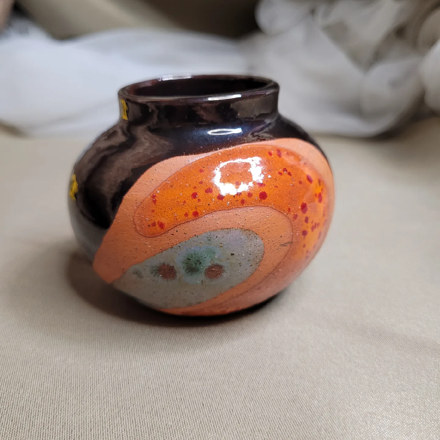 2 1/2" x 3" Hand Crafted Pottery Bud Vase Succulent Planter etc. thumbnail