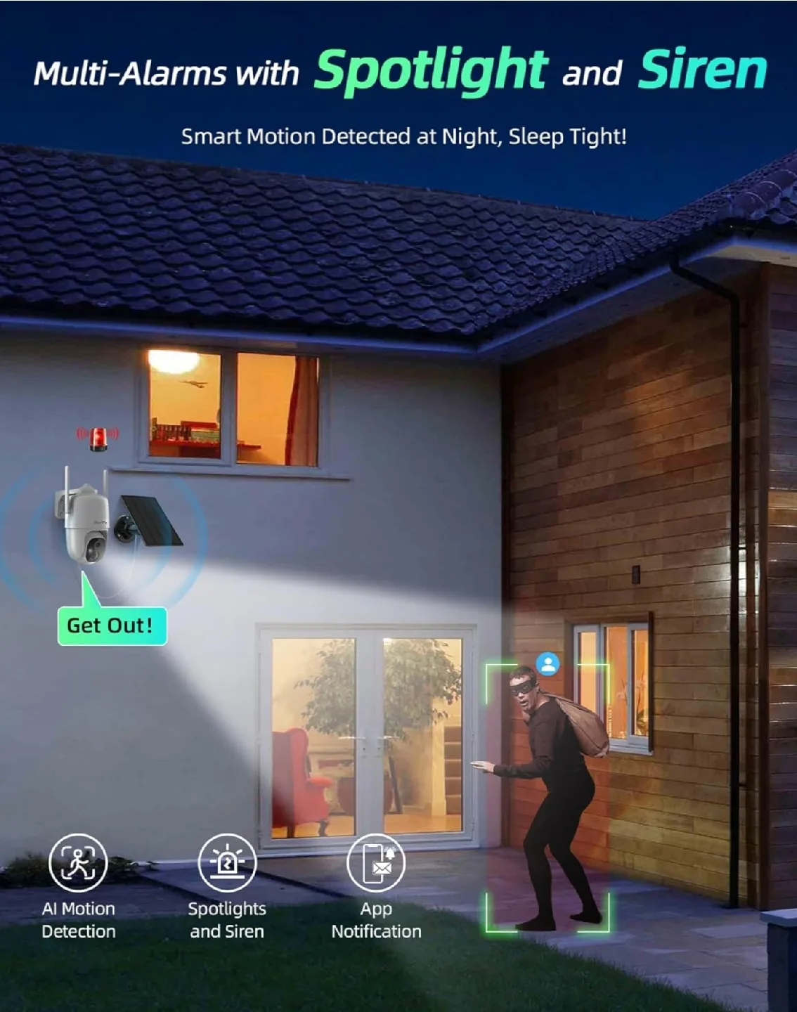 New. Maxiviz 2K Outdoor Security Camera - Solar Powered image indicator(4)