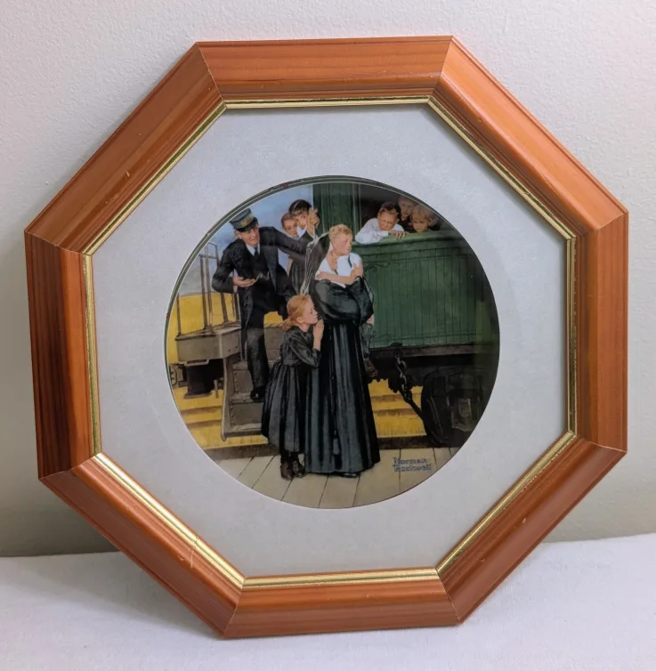 7 Norman Rockwell AMERICAN DREAM Framed Collector Plates image indicator(5)