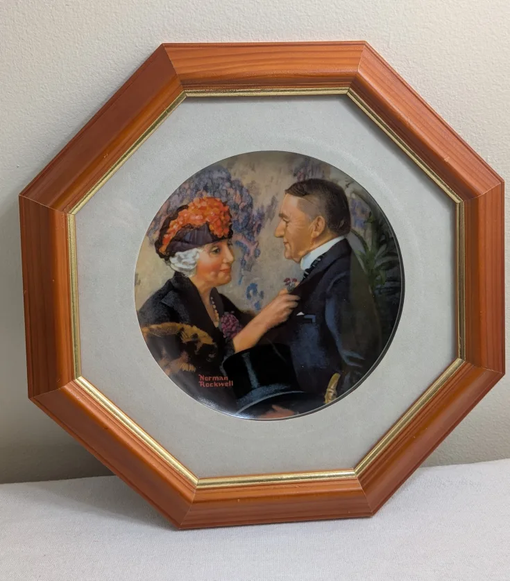 7 Norman Rockwell AMERICAN DREAM Framed Collector Plates image indicator(6)