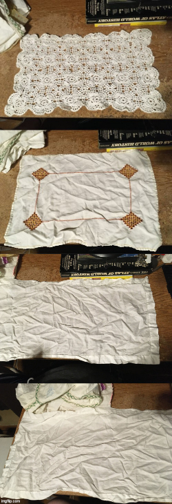 lot of 21 Vintage Embroidered Table Linens dresser scarves - photo 4