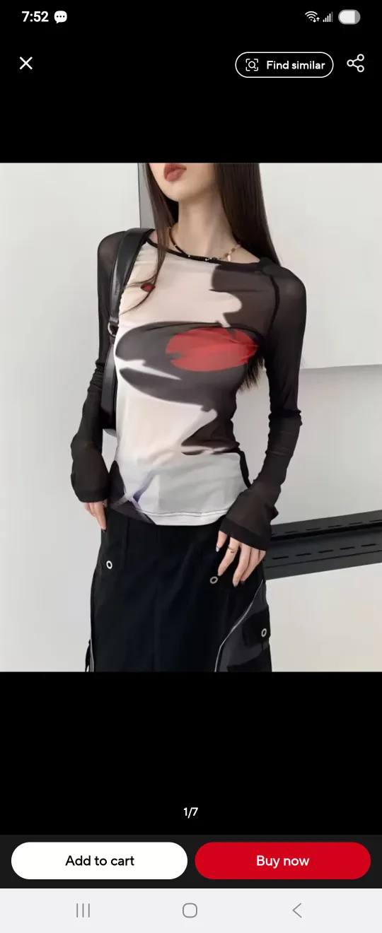 Abstract Print Long Sleeve Top thumbnail