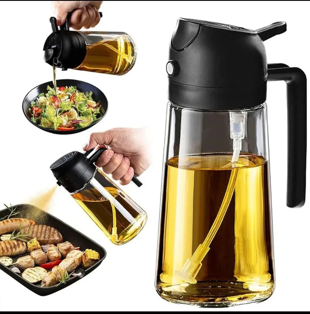 NEW Push-to-Pour Oil Dispenser Glass Bottle thumbnail