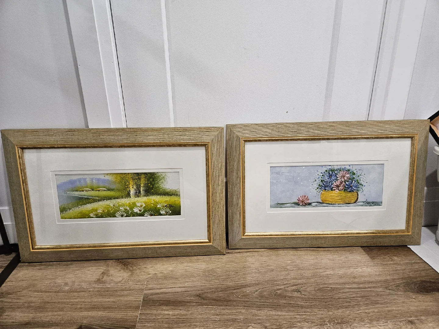 Framed Floral Paintings - Set of 2 thumbnail