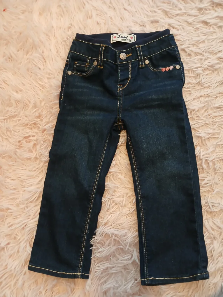 NEW Levi's Toddler 24m Dark Wash Denim Jeans 🥕 thumbnail