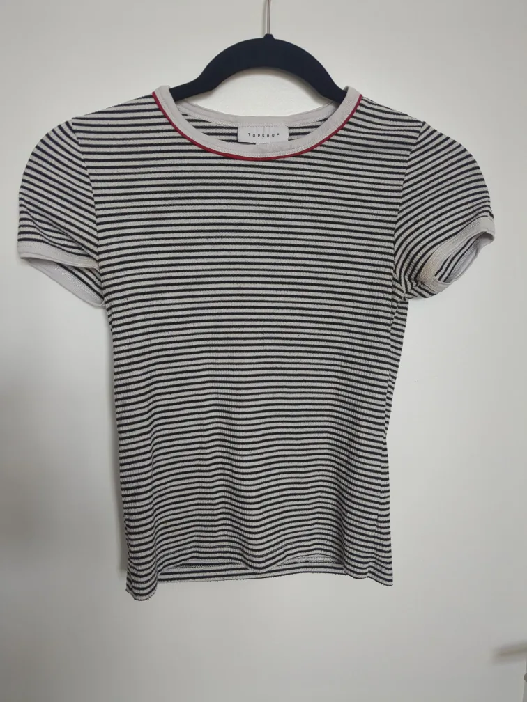Topshop Petite Striped T-Shirt thumbnail