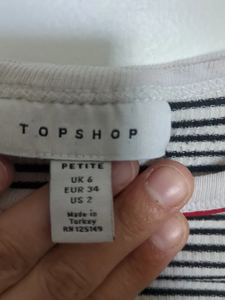 Topshop Petite Striped T-Shirt image indicator(3)