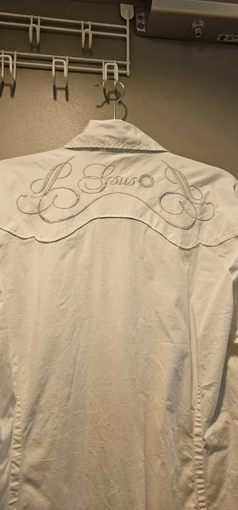 Gsus Industries White Button-Up Shirt - XL thumbnail